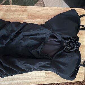 kate spade Black One-Piece Swimsuit with Floral Accent